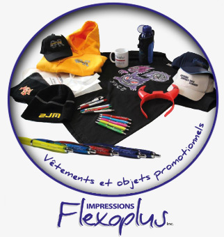 Vêtements et objets promotionnels - Flexoplus Chambly