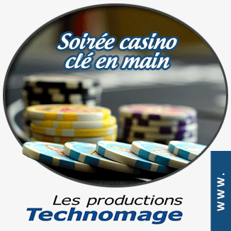 Organisateur de soir&eacute;e casino - Productions Technomage Mirabel Rive-Nord Laurentides