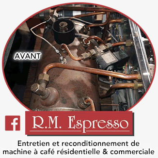 Entretien et reconditionnement de machine à café commerciale - RM Espresso Sherbrooke