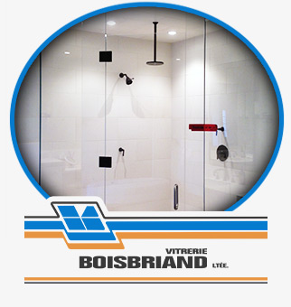 Panneau de douche en verre sur mesure - Vitrerie Boisbriand