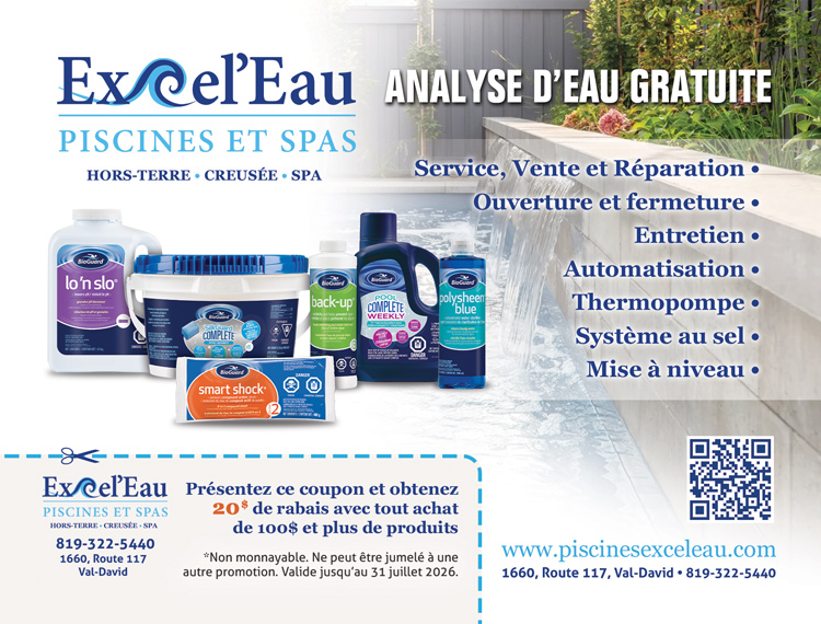Promotion sur les produits de piscines et spas Rabais