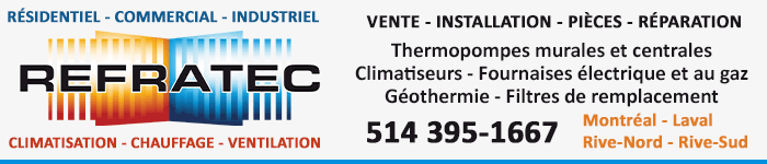 Refratec - Entrepreneur en climatisation et système de chauffage Montréal