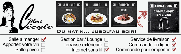 Restaurant Mme Cécyle Mascouche