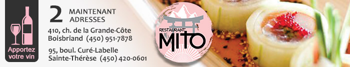 Restaurant Mito Ste-Thérèse - Les meilleurs sushis en ville