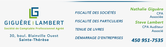 Société de comptable agréé Giguère | Lambert Ste-Thérèse